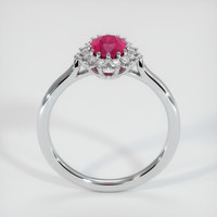 1.02 Ct. Pinkish Red Ruby Ring, 14K White Gold 3