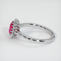 1.02 Ct. Pinkish Red Ruby Ring, 14K White Gold 4
