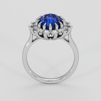 3.10 Ct. Blue Sapphire Ring, 14K White Gold 3