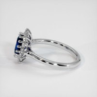 2.04 Ct. Blue Sapphire Ring, 14K White Gold 4