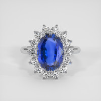 11.66 Ct. Blue Sapphire Ring, 14K White Gold 1