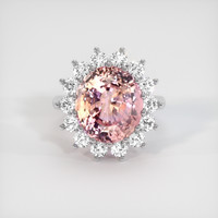 9.97 Ct. Sapphire Ring, 14K White Gold 1