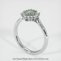 0.81 Ct. Sapphire Ring, 14K White Gold 2