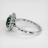 2.17 Ct. Green Sapphire Ring, 14K White Gold 4