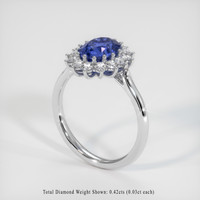 2.18 Ct. Sapphire Ring, 18K White Gold 2
