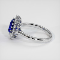 1.60 Ct. Blue Sapphire Ring, 18K White Gold 4