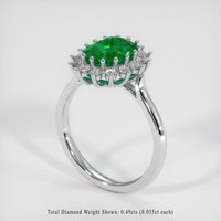 1.89 Ct. Emerald Ring, 18K White Gold 2