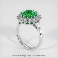 3.59 Ct. Emerald Ring, 18K White Gold 2