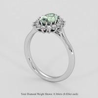 1.79 Ct. Alexandrite Ring, 18K White Gold 2