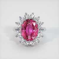 8.00 Ct. Sapphire Ring, 18K White Gold 1