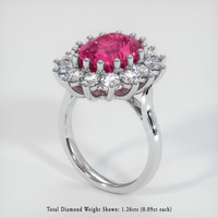8.00 Ct. Sapphire Ring, 18K White Gold 2