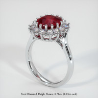 4.04 Ct. Ruby Ring, 18K White Gold 2