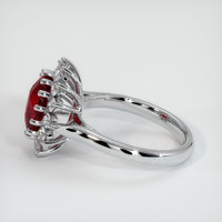 4.04 Ct. Ruby Ring, 18K White Gold 4