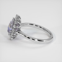 2.44 Ct. Bi Color Sapphire Ring, 18K White Gold 4
