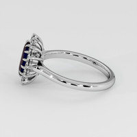 1.49 Ct. Blue Sapphire Ring, 18K White Gold 4