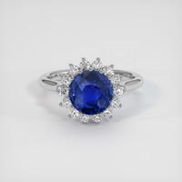 2.02 Ct. Sapphire Ring, 18K White Gold 1