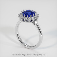 2.02 Ct. Sapphire Ring, 18K White Gold 2