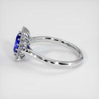 0.77 Ct. Blue Sapphire Ring, 18K White Gold 4