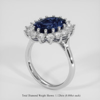 4.71 Ct. Blue Sapphire Ring, 18K White Gold 2