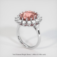 9.97 Ct. Sapphire Ring, 18K White Gold 2