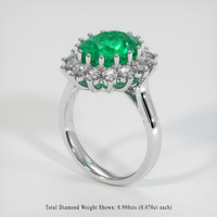 4.85 Ct. Emerald Ring, 18K White Gold 2