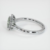 0.81 Ct. Sapphire Ring, 18K White Gold 4