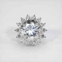 15.98 Ct. White Sapphire Ring, 18K White Gold 1