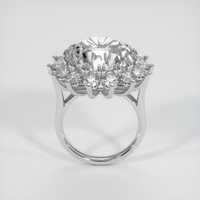 15.98 Ct. White Sapphire Ring, 18K White Gold 3