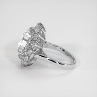 15.98 Ct. White Sapphire Ring, 18K White Gold 4