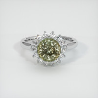 2.92 Ct. Sapphire Ring, 18K White Gold 1