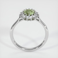 1.10 Ct. Yellowish Green Sapphire Ring, 18K White Gold 3