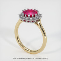 Ruby Ring 2.08 Ct., 14K White Yellow Preview