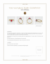 Ruby Ring 1.19 Ct. 14K White Yellow Appraisal