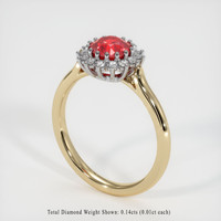 Ruby Ring 1.19 Ct. 14K White Yellow Preview