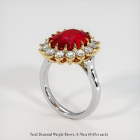 Ruby Ring 5.02 Ct. 14K White Yellow Preview