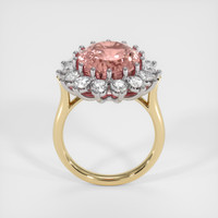 9.97 Ct. Padparadscha Sapphire Ring, 14K White & Yellow 3