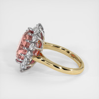 9.97 Ct. Padparadscha Sapphire Ring, 14K White & Yellow 4