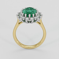 2.71 Ct. Emerald Ring, 18K White & Yellow 3