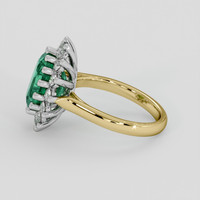 2.71 Ct. Emerald Ring, 18K White & Yellow 4