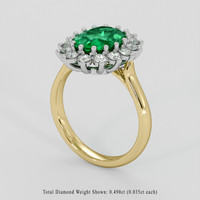 1.68 Ct. Emerald Ring, 18K White & Yellow 2