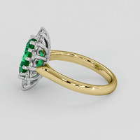 1.68 Ct. Emerald Ring, 18K White & Yellow 4