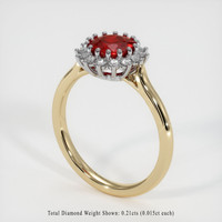 Ruby Ring 1.18 Ct. 18K White Yellow Preview
