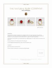 Ruby Ring 5.02 Ct. 18K White Yellow Appraisal