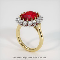 Ruby Ring 5.02 Ct. 18K White Yellow Preview