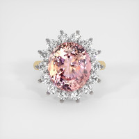9.97 Ct. Sapphire Ring, 18K White & Yellow 1