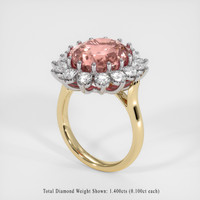 9.97 Ct. Sapphire Ring, 18K White & Yellow 2
