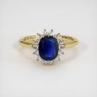 2.79 Ct. Blue Sapphire Ring, 10K Yellow Gold 1