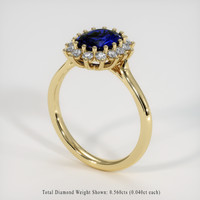 2.79 Ct. Blue Sapphire Ring, 10K Yellow Gold 2