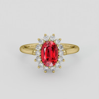 2.42 Ct. Ruby Ring, 10K Yellow Gold 1