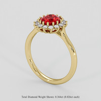 2.36 Ct. Ruby Ring, 10K Yellow Gold 2